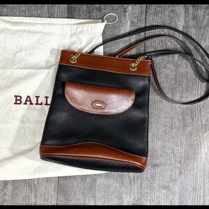 Vintage Bally Pebbled Leather Shoulder Bag